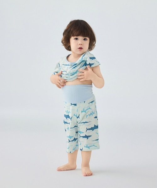 Combi mini パジャマ 腹巻付き半袖パジャマ（サメ） キッズ 子供