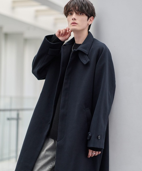 ASTRONOMY ステンカラーコート コート ビッグシルエットウールタッチ