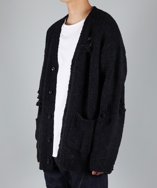 NUMBER (N)INE（ナンバーナイン） カーディガン WOOL ALPACA RIPPED
