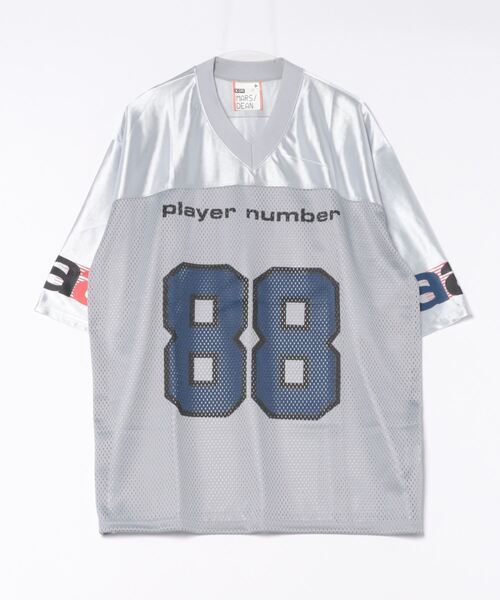 tシャツ a.p.o.v. コンビメッシュナンバリングフットボールシャツ