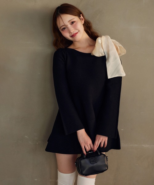 one after another NICE CLAUP ワンピース 「Holiday collection」肩