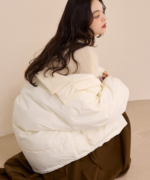 OLUN ダウンコート ダウンジャケット padding rib blouson/中綿リブ