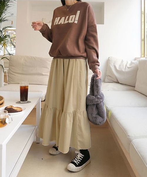 DAY CLOSET スカート 「ロング丈/中厚手」大人っぽ コーデュロイ