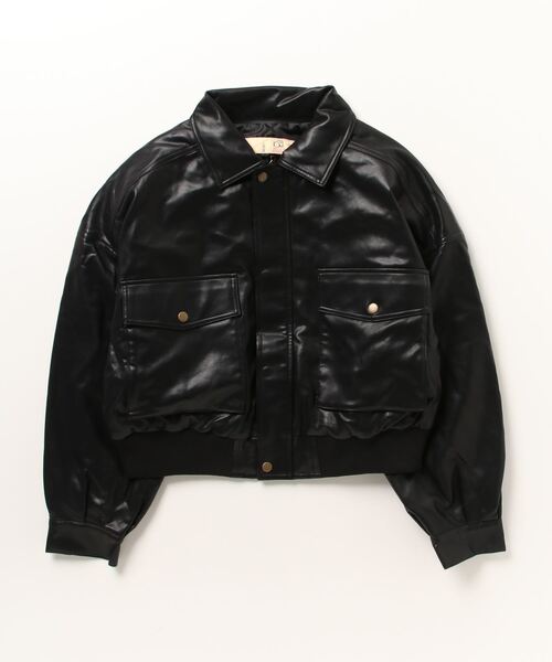 NANO universe（ナノ・ユニバース） レザージャケット FREE ブラック