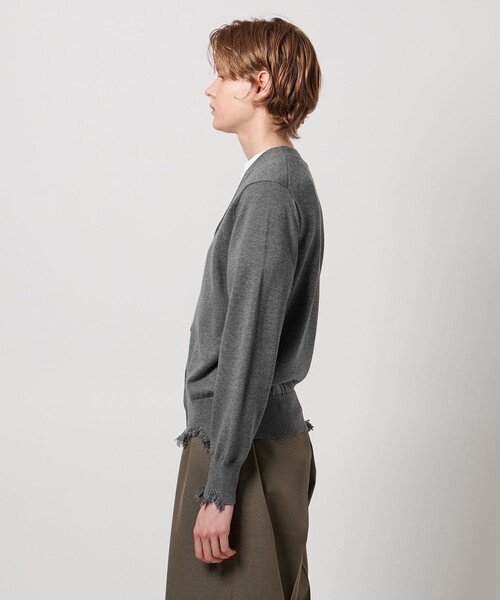 LOEFF（ロエフ） カーディガン 「LOEFF」ダメージ Vネック