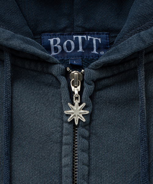 BoTT（ボット） パーカー Washed Lucky Logo Zip Hoodie メンズ