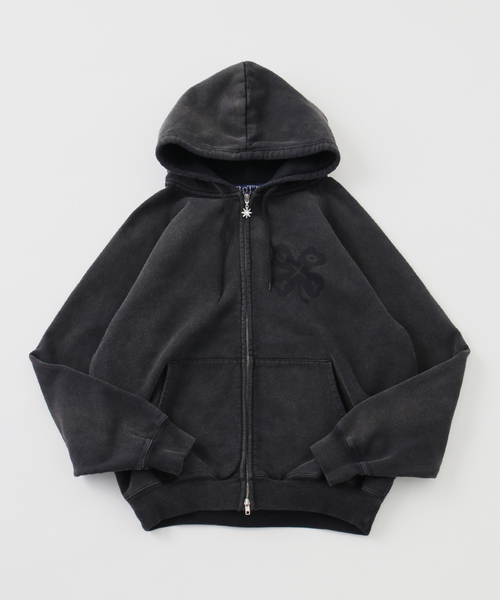 BoTT（ボット） パーカー Washed Lucky Logo Zip Hoodie メンズ