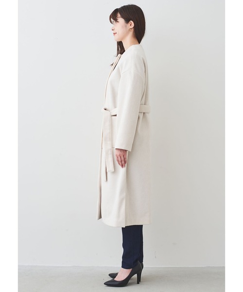 IEDIT（イディット） ノーカラーコート コート ロングシーズン着まわし