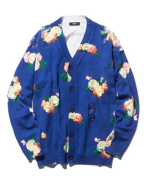 glamb（グラム） カーディガン Damaged Flower Cardigan / ダメージ