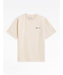 agnes b.（アニエスベー） tシャツ メンズ ロゴ刺繍 コットン 半袖 T