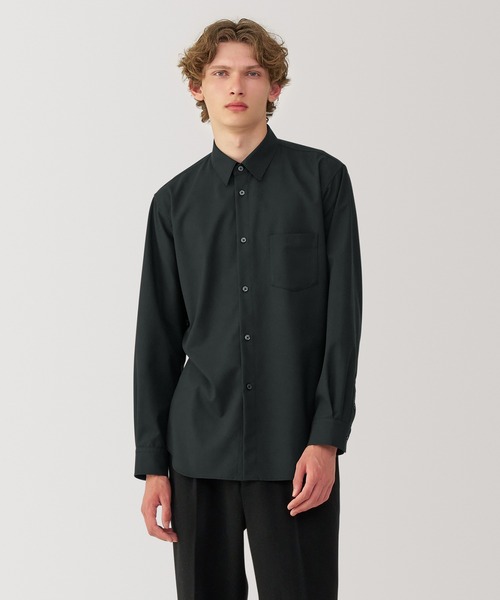 無印良品（MUJI） シャツ 「MUJI Labo」紳士 ウール混レギュラーカラー