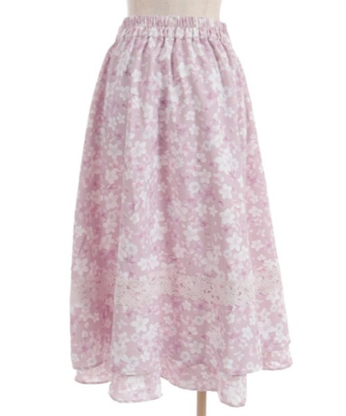 axes femme（アクシーズ ファム） スカート サクラ柄フレアスカート