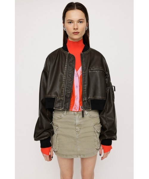 SLY（スライ） ブルゾン アウター VINTAGE F/LEATHER CROP BZ