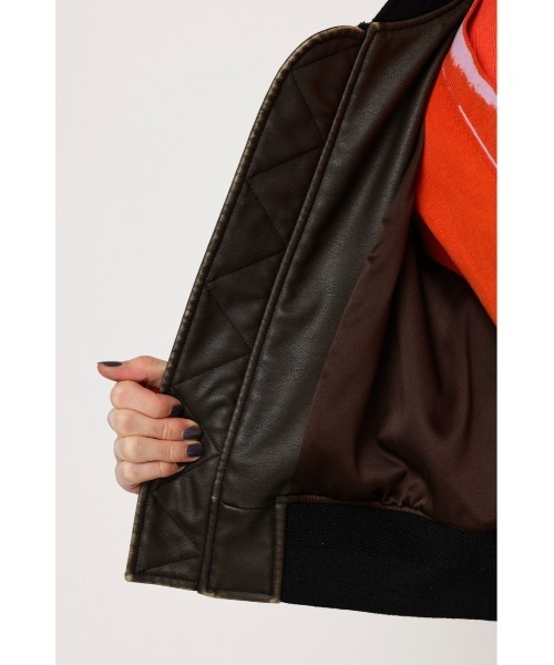 SLY（スライ） ブルゾン アウター VINTAGE F/LEATHER CROP BZ