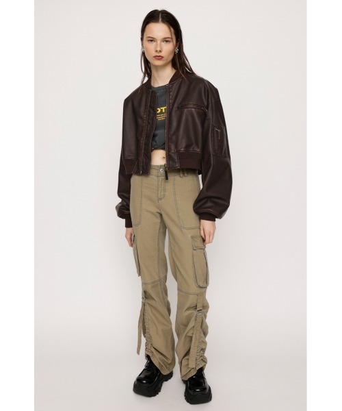 SLY（スライ） ブルゾン アウター VINTAGE F/LEATHER CROP BZ