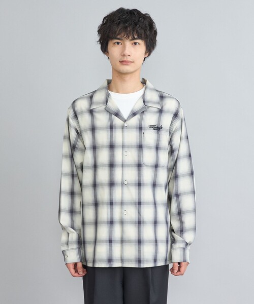 TOWNCRAFT（タウンクラフト） シャツ 別注オンブレチェックオープン