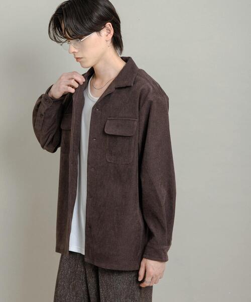 SENSE OF PLACE by URBAN RESEARCH シャツ ブロックコーデュロイ