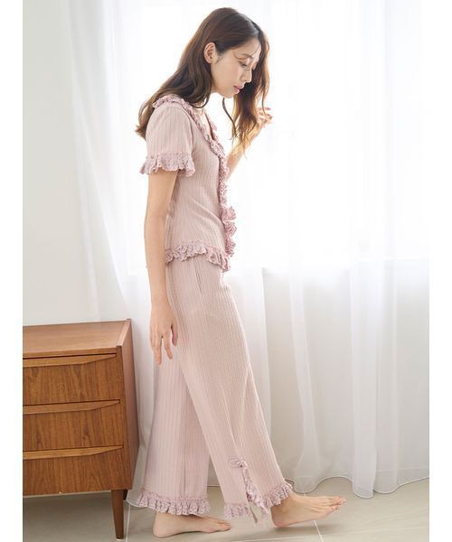 SNIDEL HOME パジャマ ルームウェア フリルレースカットプルオーバー