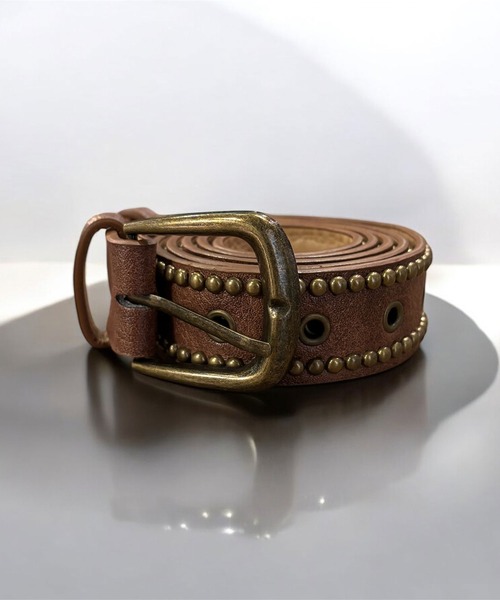 Port（ポート） ベルト ヴィンテージ ライク スタッズ レザー ベルト