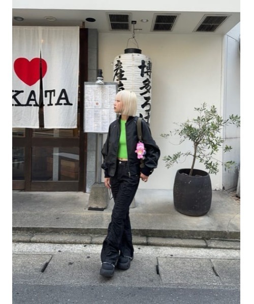 LAGUA GEM（ラグアジェム） ブルゾン アウター CROPPED FAUX LEATHER