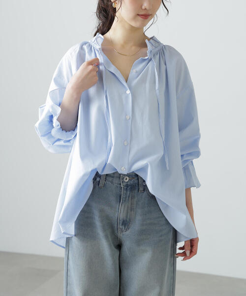 FREE'S MART（フリーズマート） ブラウス シャツ 「MFM」ストライプ