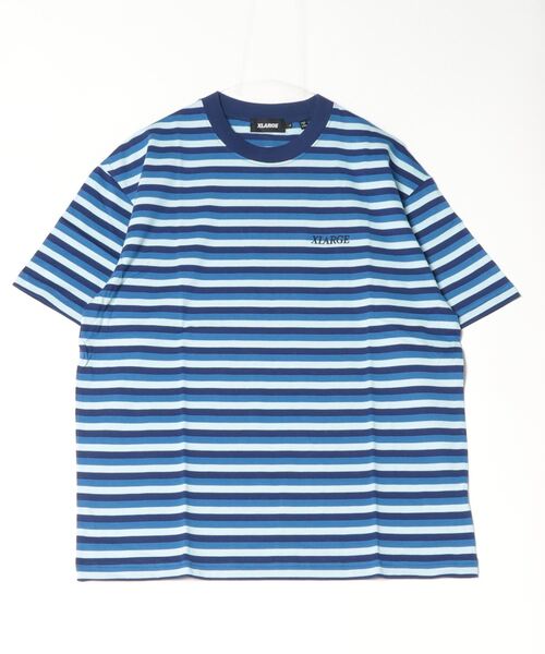 XLARGE（エクストラ ラージ） tシャツ STRIPED S/S TEE 胸元刺繍
