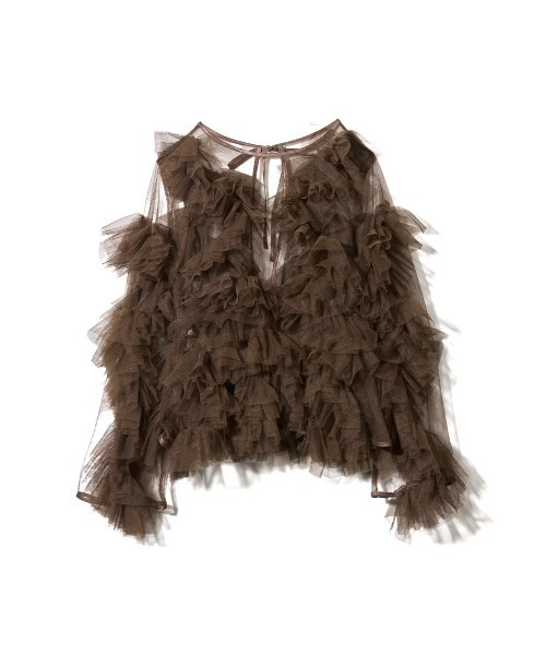NOTRE emor（ノートルエモア） ブラウス シャツ tulle veil tops