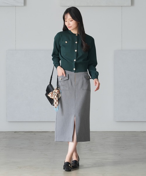 TRUDEA（トルディア） スカート ハーフジップポケットタイトスカート