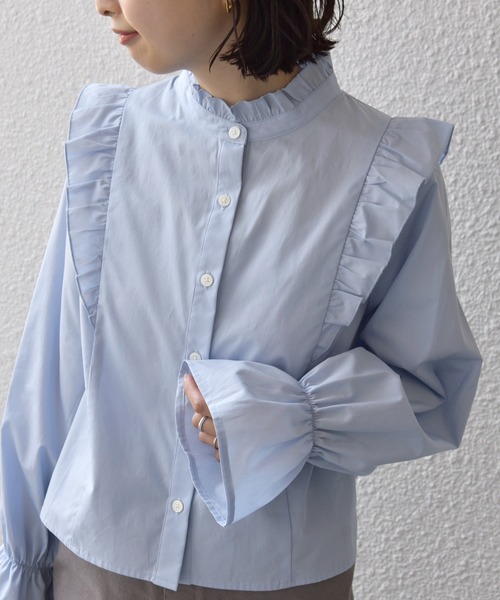 SHIPS.me ブラウス シャツ 「ZOZO限定」SHIPS.me:フリル ブラウス