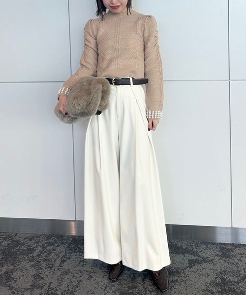 anuans（アニュアンス） ニット セーター パールニットトップス