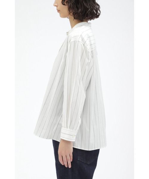 MHL.（エムエイチエル） ブラウス シャツ GRAPHIC COTTON STRIPE