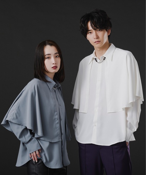 Ellno Loset（エルノロゼット） シャツ ブラウス ケープシャツ