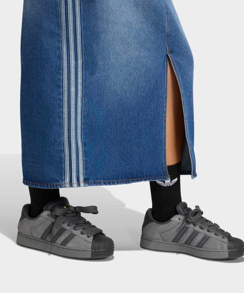 adidas（アディダス） デニムスカート スリーストライプス ペンシル