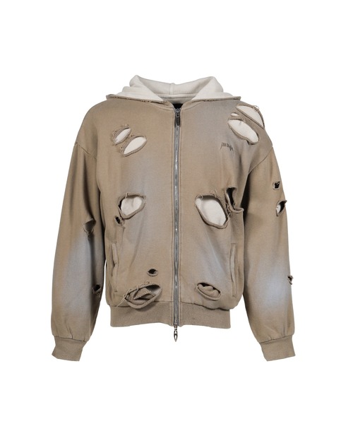 JUN/NAKAYAMA（ジュンナカヤマ） パーカー THERMAL LAYERED ZIP HOODIE