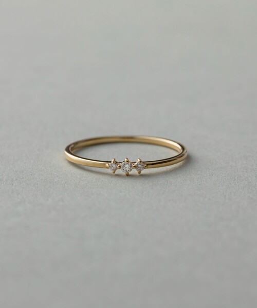 ete（エテ） 指輪 リング 「レイヤード」 K18YG ダイヤモンド リング