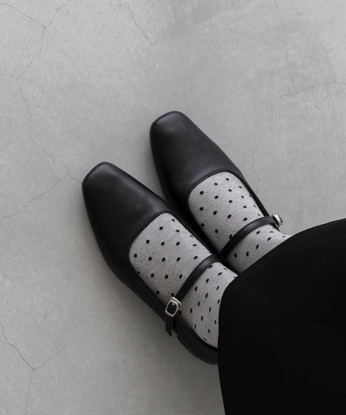 menue（メヌエ） パンプス やわらか スクエアトゥ メリージェーン