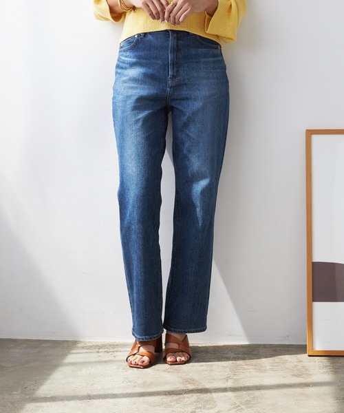 美品✨YANUK ヤヌーク ルイーズ プレミアム2 27 ブルー ストレッチ