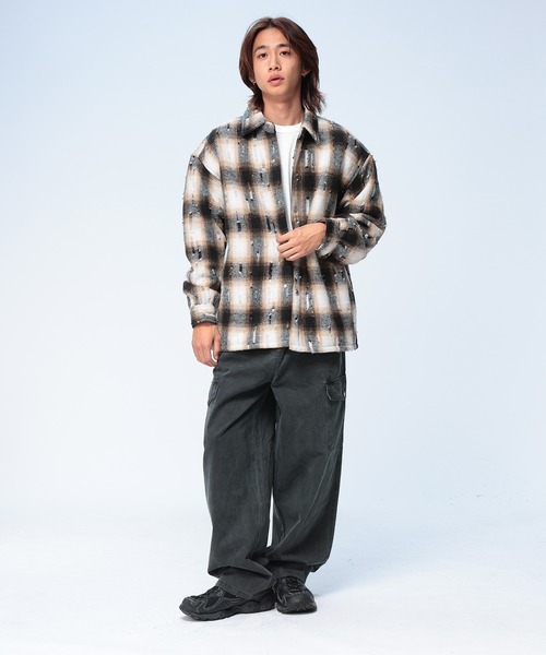 WOODENDOLL ブルゾン アウター 裏ボア オンブレ チェック シャツ
