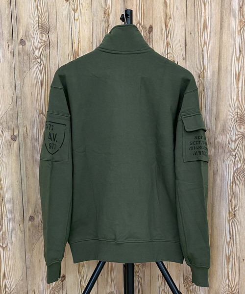 AVIREX（アヴィレックス） カーディガン FATIGUE STAND ZIP スウェット