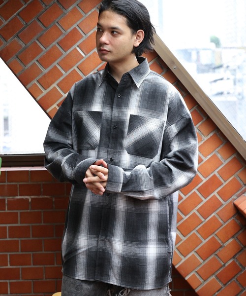 8 シャツ オンブレチェックシャツ メンズ レディース : ZOZOTOWN