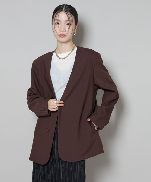 NANO universe（ナノ・ユニバース） ジャケット ノーカラージャケット