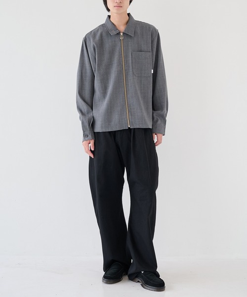 JieDa（ジエダ） シャツ 「JieDa」WOOL STRIPE ZIP SHIRT メンズ