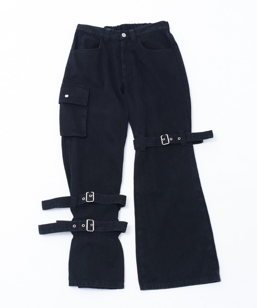 REFLEM（レフレム） パンツ 「REFLEM/レフレム」ベルティッドフレア