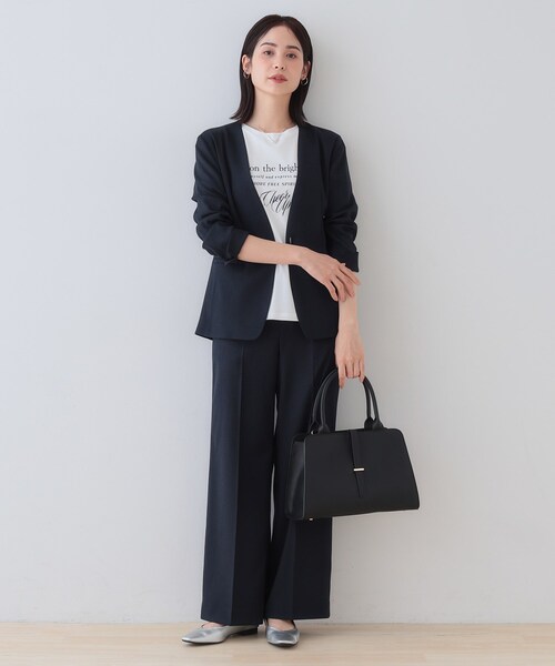 INDIVI（インディヴィ） ジャケット ノーカラージャケット 「こなれ