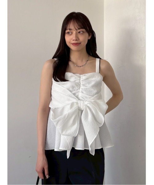 FRAY I.D（フレイ・アイディー） ブラウス シャツ 2wayリボントップス