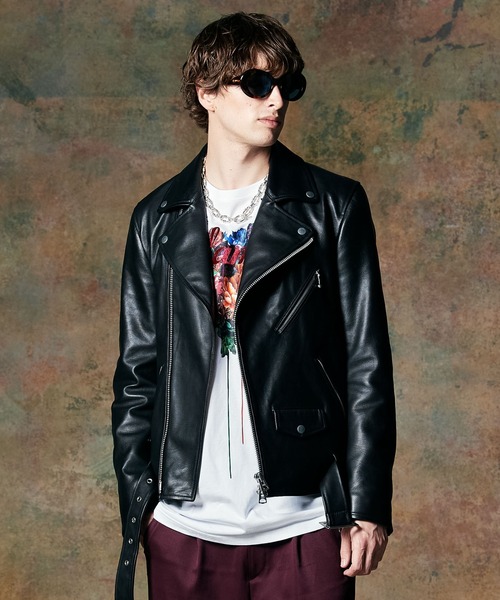 glamb（グラム） 革ジャン ライダース Calf Leather Riders Jacket