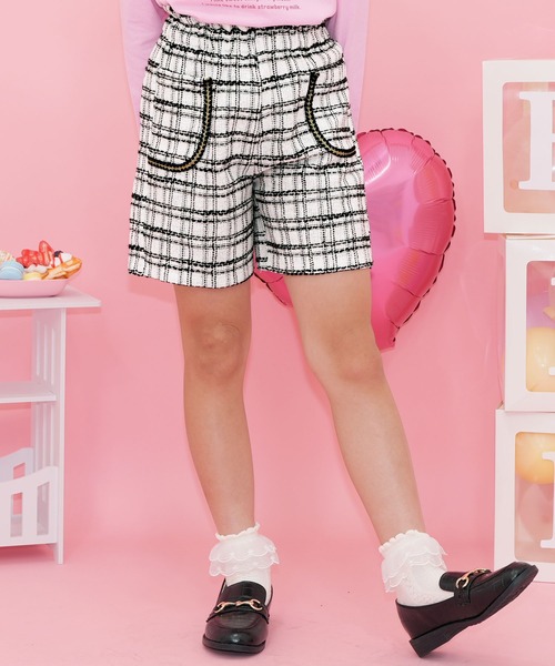 Bee des Bee パンツ 「セットアップ可能」ツイードショートパンツ