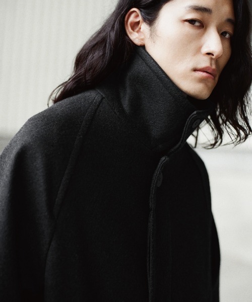 WYM LIDNM ステンカラーコート コート WOOLY HERRINGBONE BALMACAAN