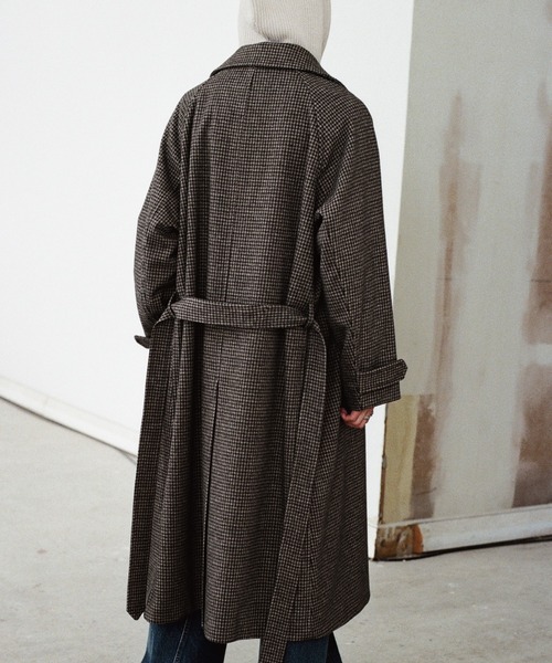 WYM LIDNM ステンカラーコート コート WOOLY HERRINGBONE BALMACAAN