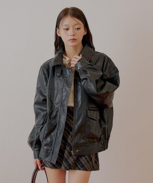 Chico（チコ） コート アウター 「REVIVAL/WEB限定」フェイクレザー